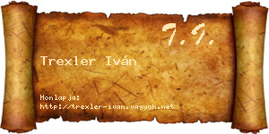 Trexler Iván névjegykártya